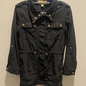 Michael Kors Utility Jacket in Black with Gold Details